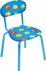СТУ5 Детский стул (4шт.) (зверята на синем 
(замша)) - Цвет синий - Картинка #1
