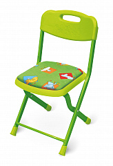 СТУ8 Детский стул (СТУ8/3, зверята на зелёном) - Цвет зеленый - Картинка #1