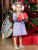Платье "Зимний узор" с оленями - Размер 110 - Цвет фиолетовый - Картинка #3