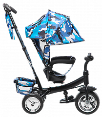 Велосипед детский трехколёсный  TSTX6588 
 - Цвет камуфляж синий - Картинка #1